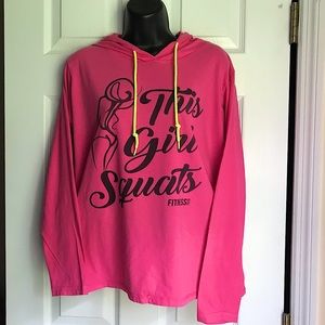This Girl Squats Hoodie by Fitness Tee Co Sz Large